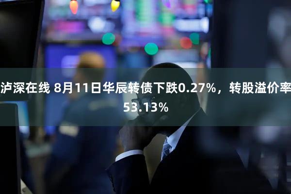 泸深在线 8月11日华辰转债下跌0.27%，转股溢价率53.13%