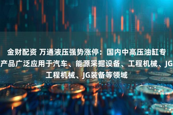 金财配资 万通液压强势涨停：国内中高压油缸专业供应商，产品广泛应用于汽车、能源采掘设备、工程机械、JG装备等领域